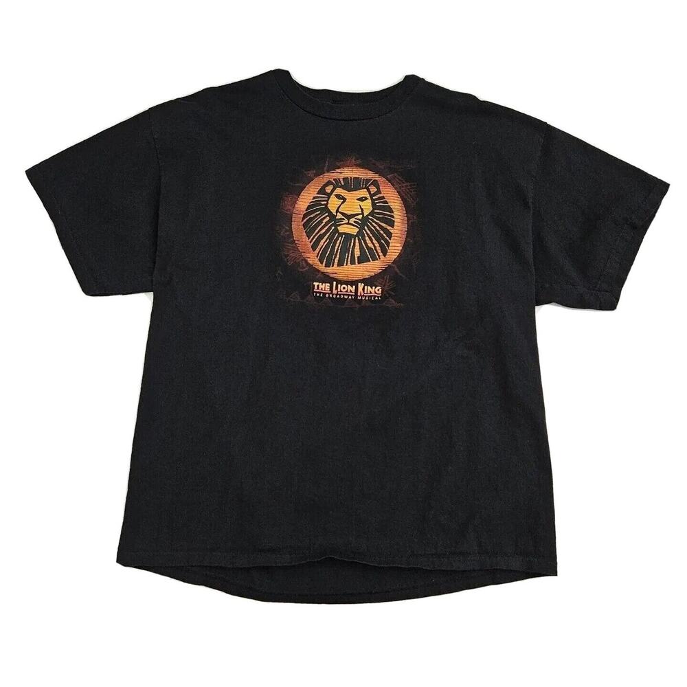 The Lion King Mens XL Medium‎ Black Broadway Musical Disney Short Sleeve T-Shirt